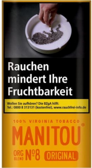 Manitou Tabak ohne Zusatzstoffe ORG Gold 30g Päckchen Feinschnitt