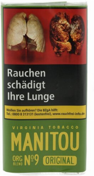 Manitou Tabak ohne Zusatzstoffe ORG Green 30g Päckchen Feinschnitt