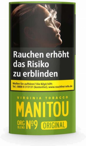 Manitou Tabak ohne Zusatzstoffe ORG Green 30g Päckchen Feinschnitt