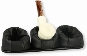 Martin Wess Classic 201-3 Pfeifenständer Schwarz Lammleder