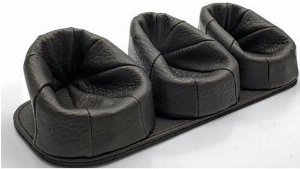 Martin Wess Elk 201-3 3er Pfeifenständer Elchleder Schwarz