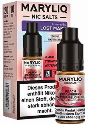 Maryliq Nic Salts Peach Strawberry Watermelon Ice 20mg