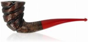 Mastro Geppetto Spiral Sandgestrahlt mit rotem Mundstück