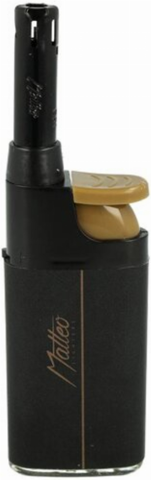 Matteo Mini Stabfeuerzeug Softtouch Schwarz/Braun