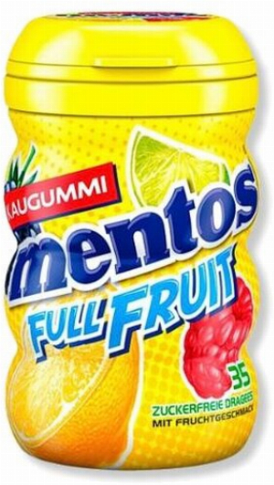 Mentos Full Fruit Fruchtgeschmack Kaugummi Zuckerfrei 64g