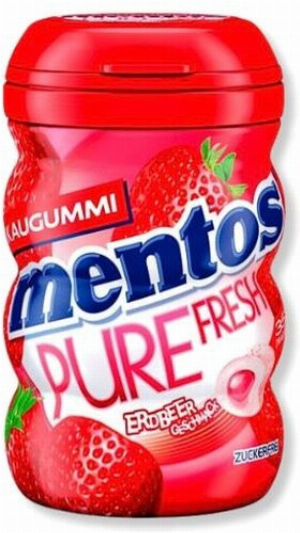 Mentos Pure Fresh Erdbeere Kaugummi Zuckerfrei 70g