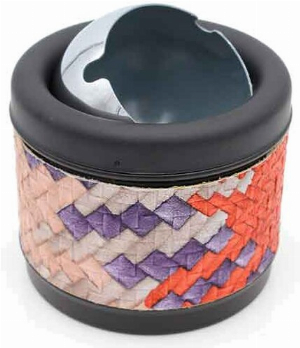 Metall Aschenbecher Kuppel Pixeldesign rot