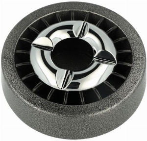 Metallascher mit Sterneinsatz Chrom Grau