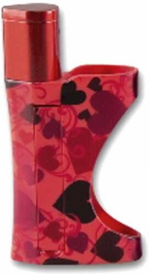 Metallpfeife Wild Fire mit Feuerzeughalter rot