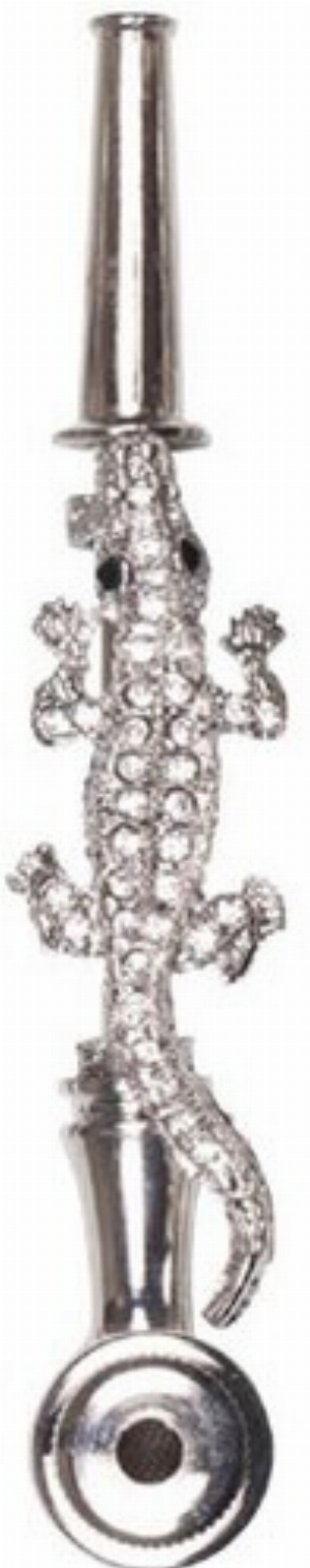 Metallpfeife Mythos Krokodil silber