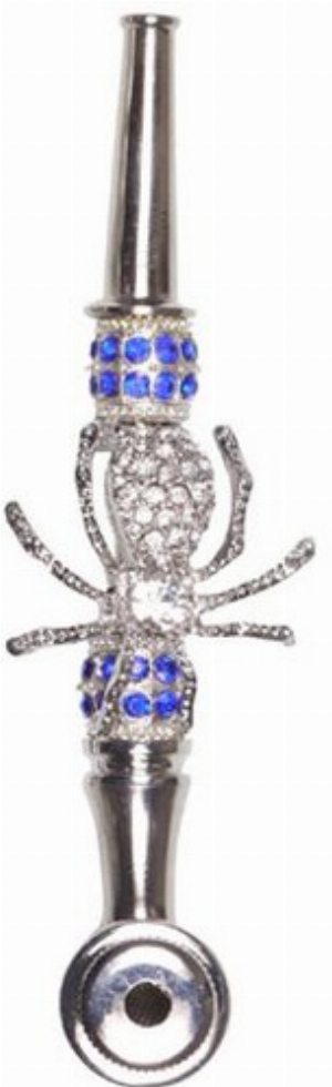 Metallpfeife Mythos Spinne silber