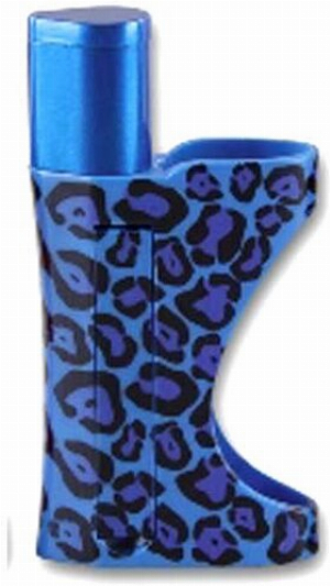 Metallpfeife Wild Fire mit Feuerzeughalter blau