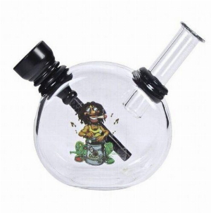 Mini Glas Bong Wildfire Sticker/Clear Nr.8