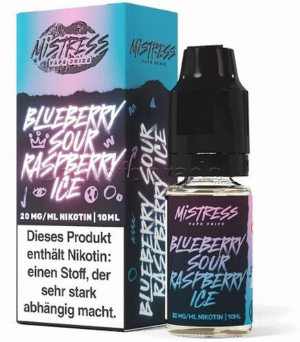 Mistress Vape Juice Blueberry Sour Raspberry Ice 20mg Nic Salt Liquid