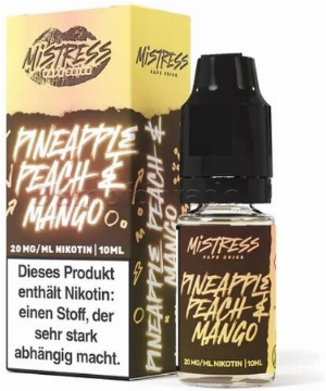 Mistress Vape Juice Pineapple Peach Mango 20mg Nic Salt Liquid