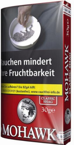 Mohawk Tabak Classic Shag 30g Päckchen Feinschnitt
