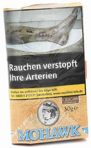 Mohawk Tabak ohne Zusätze Origins Tobacco 30g Pouch Feinschnitt