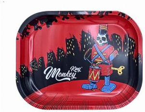 Monkey King Rolling Tray Metall Rot-Schwarz Nr.4