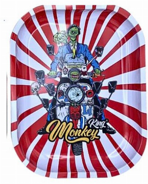 Monkey King Rolling Tray Metall Rot-Weiß Nr.3
