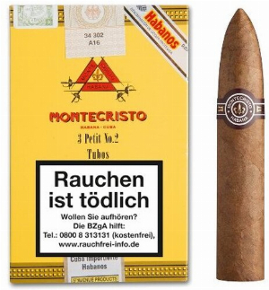 Montecristo Petit No 2 Tubos Zigarren 3 Stück 