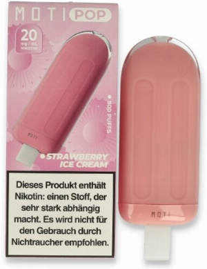 Moti Pop Strawberry Ice Cream Einweg E-Shisha 20mg