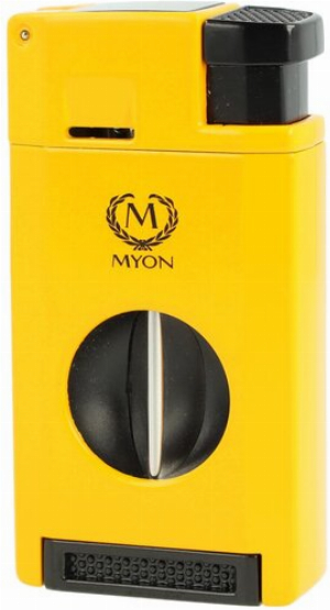 Myon Jetflame Feuerzeug mit Zigarrenschneider Orange