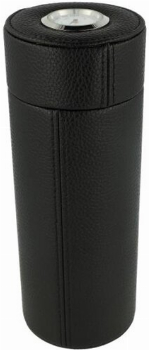 Myon Reisehumidor Leder Schwarz für ca. 8 Zigarren