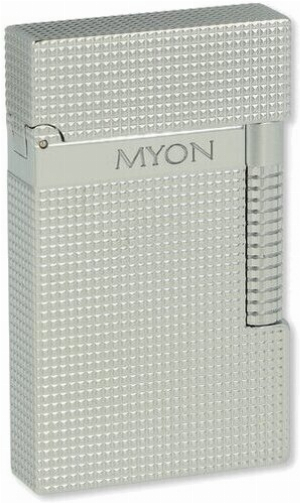 Myon Zigarrenfeuerzeug Silver Brass Softflame