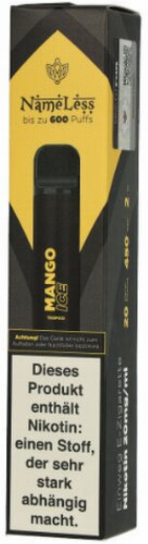 NameLess Einweg E-Zigarette MangoIce Aroma 600 Züge 20mg
