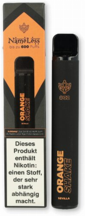 NameLess Einweg E-Zigarette Orange Shake Aroma 20mg
