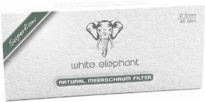 Natur Meerschaumfilter White Elephant 6mm 45 Stück