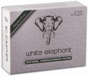 Natur Meerschaumfilter White Elephant 9mm 40 Stück