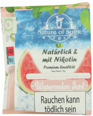 Nature of Spirit Tabakersatz mit Nikotin Watermelon Iced 25g