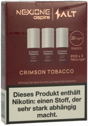 Nexione Aspire/Salt Crimson Tobacco Pods 20mg 3 x 1,2ml