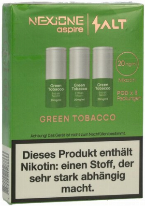Nexione Aspire/Salt Green Tobacco Pods 20mg 3 x 1,2ml