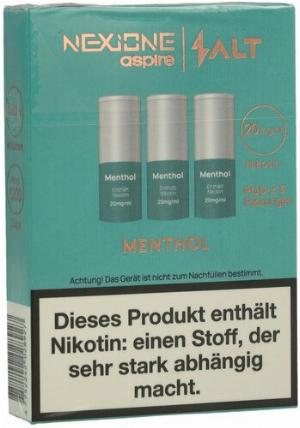 Nexione Aspire/Salt Menthol Pods 20mg 3 x 1,2ml