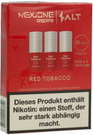 Nexione Aspire/Salt Red Tobacco Pods 20mg 3 x 1,2ml