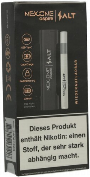 Nexione Aspire/Salt Starter Kit Charcoal E-Zigarette