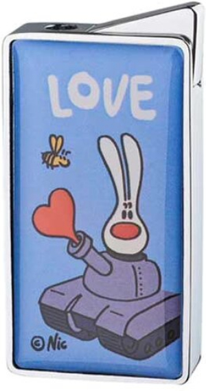 NIC Feuerzeug Love Hellblau
