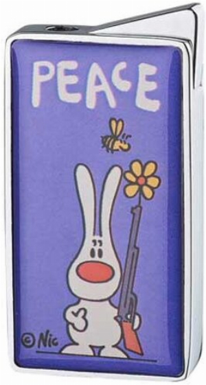 NIC Feuerzeug Peace Lila