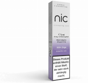 Nic Vape Einweg E-Shisha 500 Grape Ice 20 mg Nikotin