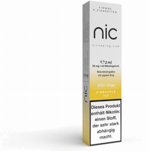 Nic Vape Einweg E-Shisha 500 Pineapple Ice 20 mg Nikotin