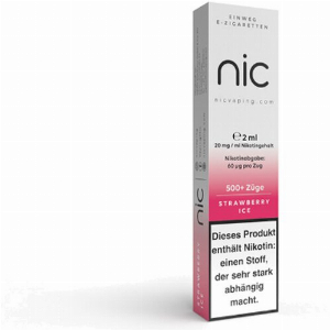 Nic Vape Einweg E-Zigarette 500 Strawberry Ice 20 mg Nikotin
