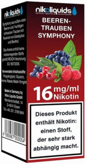 Nikoliquids Beeren Trauben Symphony 16 mg Nikotin