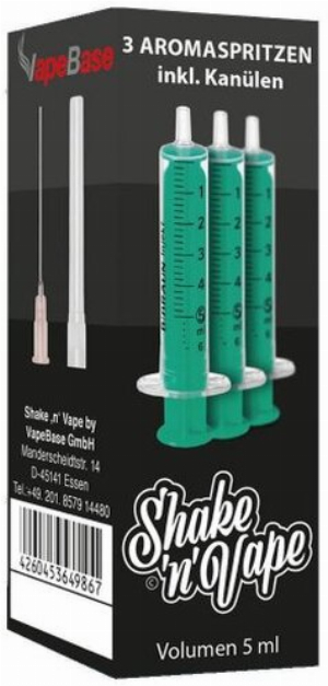 Nikoliquids Shake n Vape Spritzen mit Kanüle 3er