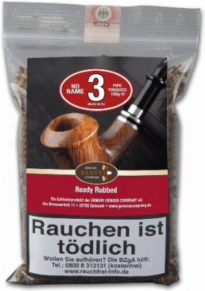 NO NAME No 3 Ready Rubbed 100g Pfeifentabak