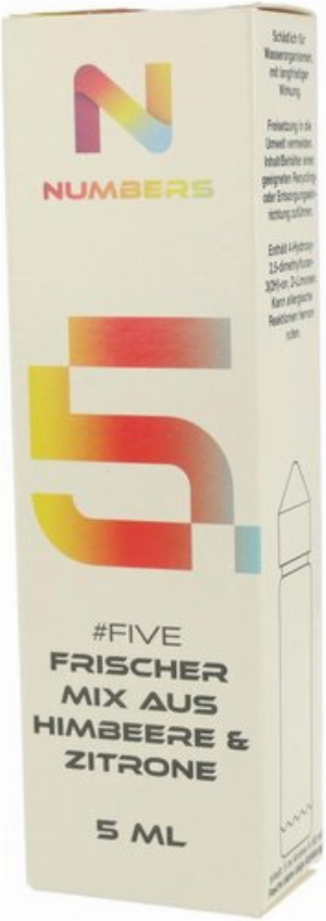 Numbers Five Aroma Frischer Mix aus Himbeere und Zitrone 5ml