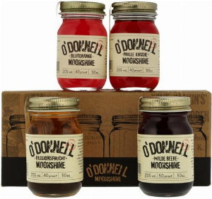 O`Donnell Moonshine Sommer Minis 3x20% Vol 1x25% Vol 4x50ml Likör