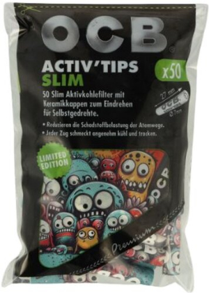 OCB Activ Tips Slim Limited Edition Monster 7mm Filter 50 Stk.