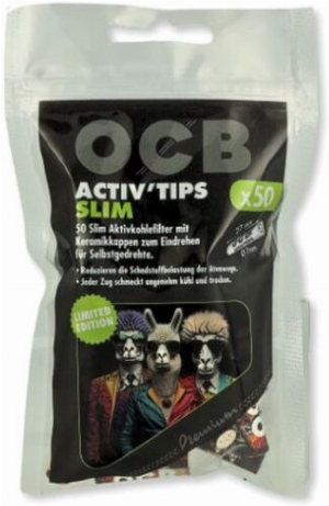 OCB Activ Tips Slim Limited Edition Lama und Schafe 7mm Filter 50 Stk.